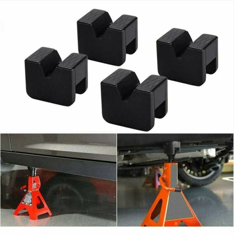 4 pièces Coussinet en caoutchouc pour cric, 63×50×44mm pour cric Coussinet en caoutchouc universel pour voitures/SUV Robuste et pratique