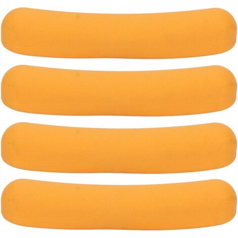 4 pièces Coussinets de Béquille Anti-Dérapant en TPR Doux, Coussin Aisselle Orange pour Remplacer