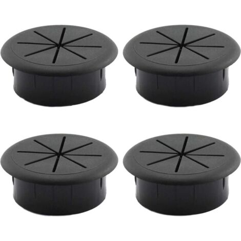 4 pièces Couvercle de Filetage de Câble Table Passe-cable passage Bureau Table Ronds Cache-cable Pour les meubles de bureau table bureau d'ordinateur noir-LIAIKI