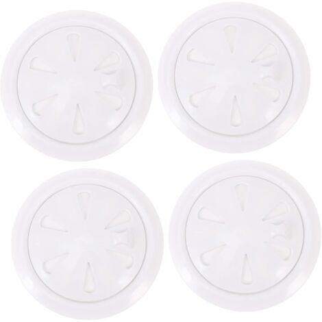 4 Pièces Couvercle De Siphon De Sol Anti-Blocage Bouchon De Cheveux De Salle De Bain Cheveux De Bloqueur De Cheveux pour Le Drain Receveur De Évier Blanche PP Ségue