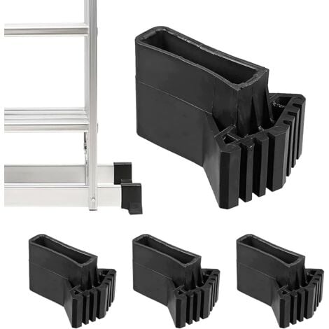 4 Pièces Couvre Pieds D'échelle, Échelle Patins En Caoutchouc Antidérapants, Pieds d'Échelle Tapis Caoutchouc pour Échelle, Non Slip Mat Échelle Pieds pour Intérieur pour Échelles Télescopiques