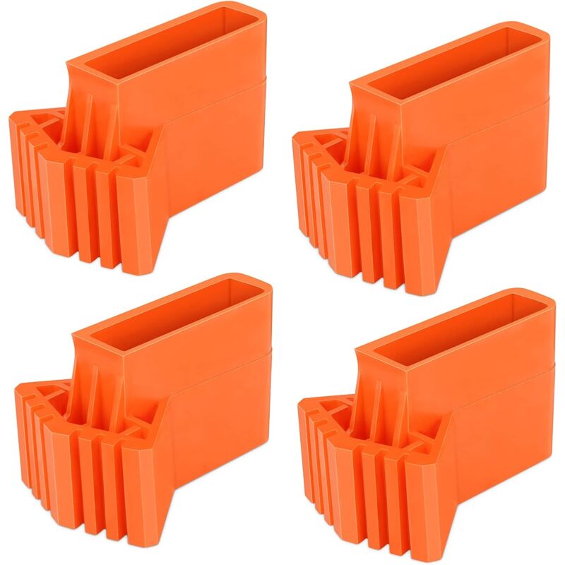 4 Pièces Couvre-Pieds D'échelle,Pieds D'escalier Antidérapants en pvc pour Escaliers Revêtements en Caoutchouc Antidérapants, Coussin de Protection