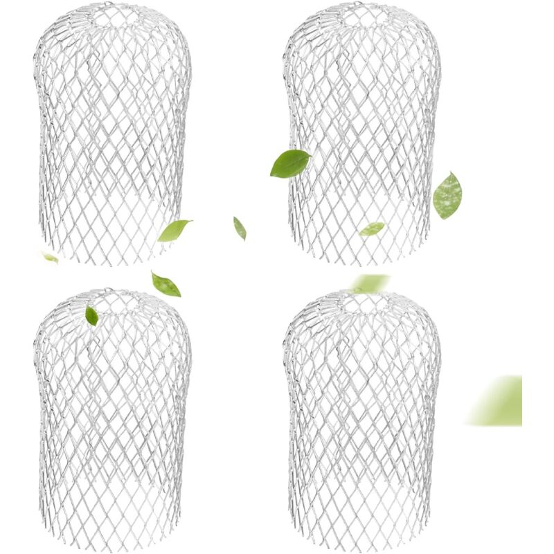 4 Pièces Crapaudine de Gouttière, Grillage Gouttiere, Filtre de Gouttière en Aluminium Protection de Gouttière Métal Gardes de Gouttière pour Maison
