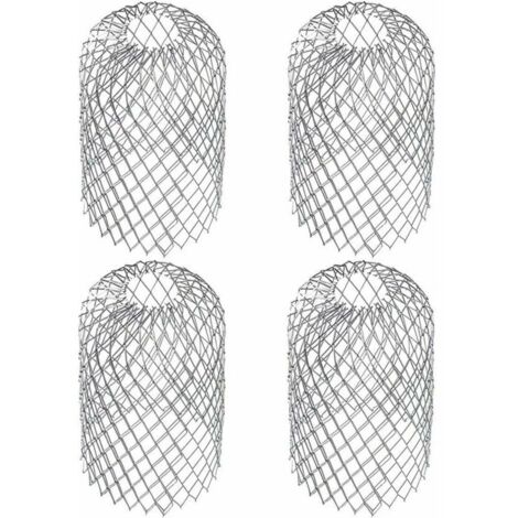 4 Pièces Crapaudines pour Gouttière D’Environ Filtres De Gouttière Grille Grillage Stop Feuille Crapaudine Crépine Pare Feuille Cache Gouttière Acier Inoxydable 6,69 X 3,15 Pouces