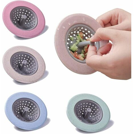 4 pièces crépines d'évier crépine d'évier de cuisine bouchon d'évier en maille de silicone anti-obstruction filtre à eau usée crépines de vidange en silicone adaptées à l'évier de cuisine