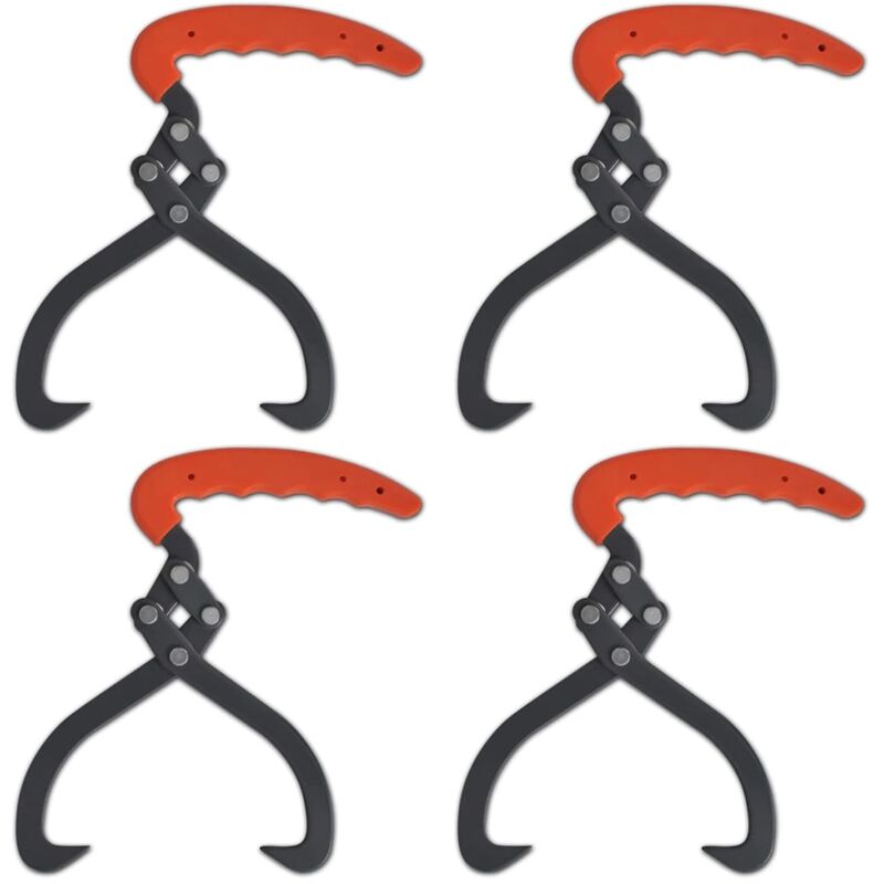 Vidaxl - Pinces à bûches 4 pcs avec manche en pvc