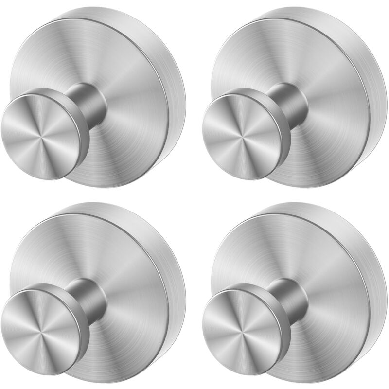 4 Pièces Crochet Ventouse pour Cuisine et Salle de Bain, Réutilisable Porte Serviette Ventouse, sans Percage Patères Murales Crochet Fort