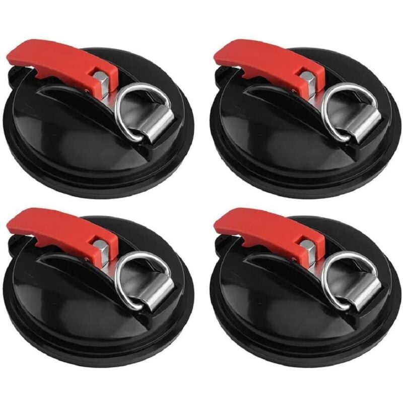 Fei Yu - 4 Pièces D'ancrage à Ventouses Avec Crochet De Fixation d'Arrimage, Ventouses Sous Vide, Ventouse Carrosserie,pour