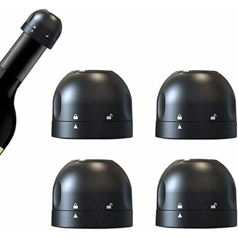 4 pièces de bouchon d'étanchéité de champagne, cadeau compagnon de diffusion en direct, mini bouchon de vin mousseux en silicone, bouchon d'étanchéité