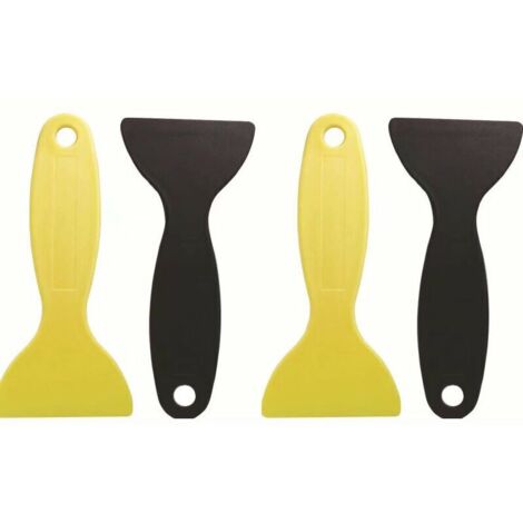 4 pièces de couteau à mastic de raclette en plastique, outil d'installation d'autocollant de raclette de peinture flexible pour l'impression 3D, retrait de résine, nettoyant d'emballage en vinyle, pet
