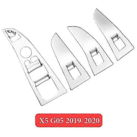 4 pièces de garnitures décoratives pour boutons de lève-vitre en ABS pour BMW Série 3, 5, X1, X3, X5, F30, F48, G05, G30, G20 (conduite à gauche)  Panneaux de porte intérieurs et accessoires - Champag