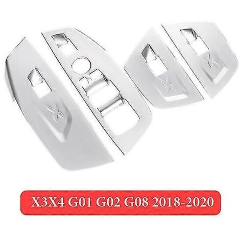 4 pièces de garnitures décoratives pour boutons de lève-vitre en ABS pour BMW Série 3, 5, X1, X3, X5, F30, F48, G05, G30, G20 (conduite à gauche)  Panneaux de porte intérieurs et garnitures - Ivoire