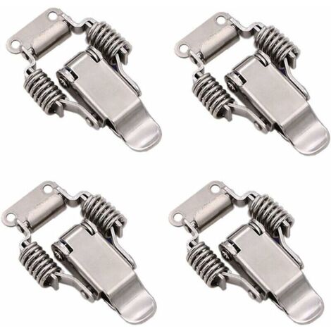 4 pièces de loquet de serrage en acier inoxydable,loquet de Boîte de verrouillage à levier,outil à main à dégagement rapide,porte en métal à forte capacité de charge pour Boîte,tiroir,armoire (201) GR