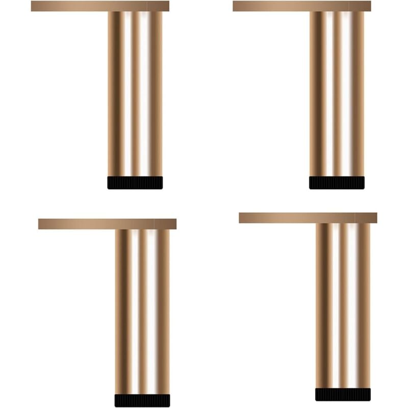 Treetalk - 4 Pièces de Pieds de Meubles en Alliage d'Aluminium,Pieds de Canapé Réglables,Hauteur:6-40cm,Hauteur Réglable 0-8mm (200mm/7.87in)