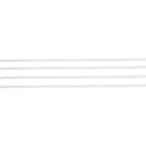 4 pièces de plinthes pour maison de poupée 1:12, bord unique, finition délicate en bouleau blanc, décoration miniature.