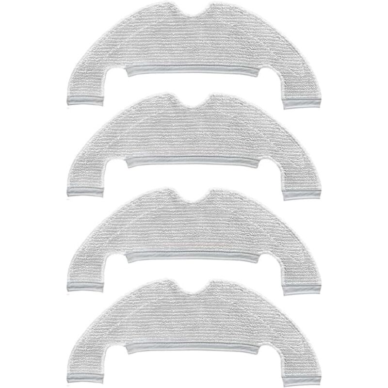 Applicable 4 pièces de Rechange Chiffon de Nettoyage pour Dreame D10 Plus / Z10 Pro / L10 Plus Accessoires pour aspirateur Robot Chiffons en
