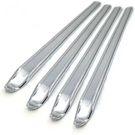 4 Pièces Démonte Pneu Manuel, 30cm Demonte Rneu Moto/Voiture en Acier Au Manganèse,Outils de Réparation Levier Demonte Pneu Vélo Voiture Moto (Argent)-Crezuo
