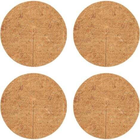 4 Pièces Disque de Protection Plante Toiled Paillage Coco Paillage Chanvre Tapis de Coco Plantes Noix De Coco Disque en Fibre De Coco Plantes Protection Tapis en Fibre De Coco, Biodégradable