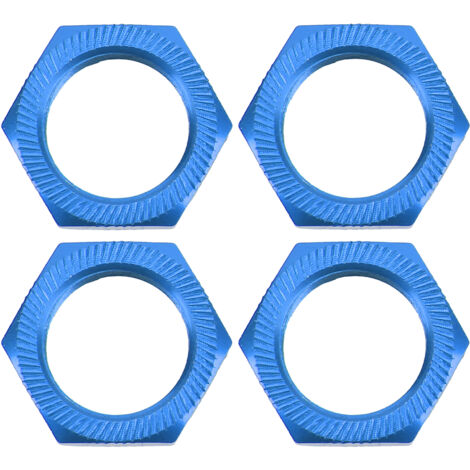 4 Pièces Écrous de Moyeu Hex 24mm Alliage d'Aluminium Haute Résistance pour ARRMA 1/5 Outcast Kraton 8s Bleu Foncé