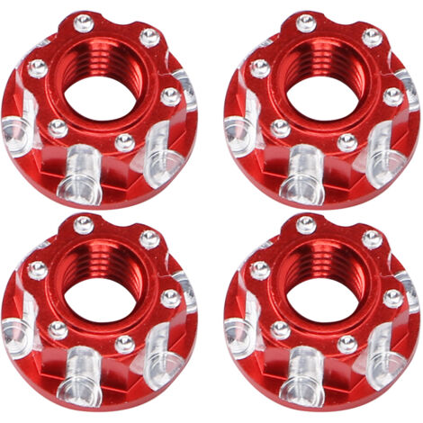 4 pièces Écrous Hexagonaux M4 en Alliage d'Aluminium pour Voitures RC 1/10 HSP Sakura D3 D4