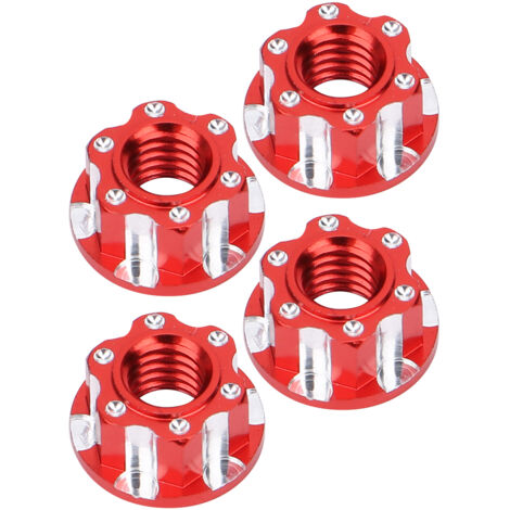 4 pièces Écrous hexagonaux M4 en alliage d'aluminium pour voitures RC 1/10 HSP Sakura D3 D4