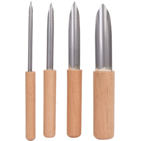 4 Pièces Emporte-Pièces Céramique Outils de Modelage Argile Sculpture DIY Coupe Semi-Circulaire