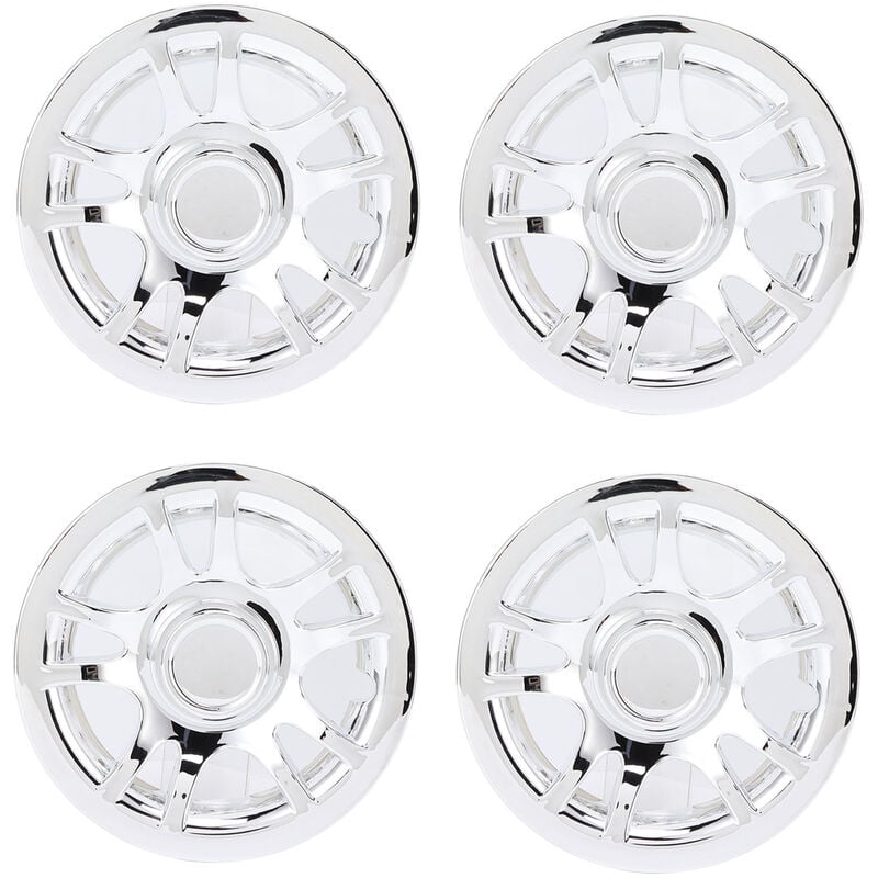 Jeffergarden 4 Pièces Enjoliveurs de Chariot de Golf de 8 Pouces Enjoliveurs de Roue Chromés Protecteur de Jante pour Chariot de Golf e-zgo