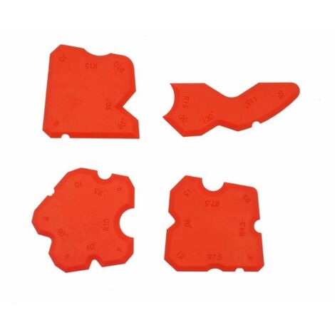 4 Pièces Ensemble d'Outils de Calfeutrage en Silicone Kit Lisseurs de Joints pour Coulis d'Étanchéité Silicone Finition de Cachetage(rouge)