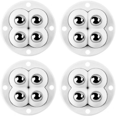 4 pièces/ensemble silencieux 4 perles boule Spinner roues base de poulie auto-adhésive pour meubles organisateur accessoires de table de chevet