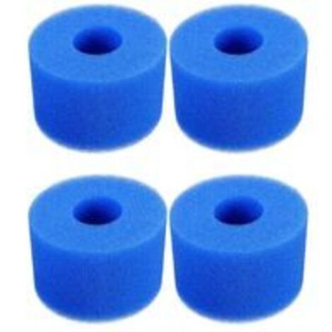 4 Pièces Éponge Filtrante Type S1, Cartouche de Filtre en Mousse, Mousse pour Filtre Piscine, Réutilisables et Lavables, Filtre en Mousse pour Spa, Piscine, Jacuzzi