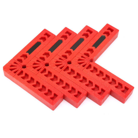 4 Pièces Équerre en Plastique L 90 Degrés pour Menuiserie, Outil de Positionnement (10 cm)