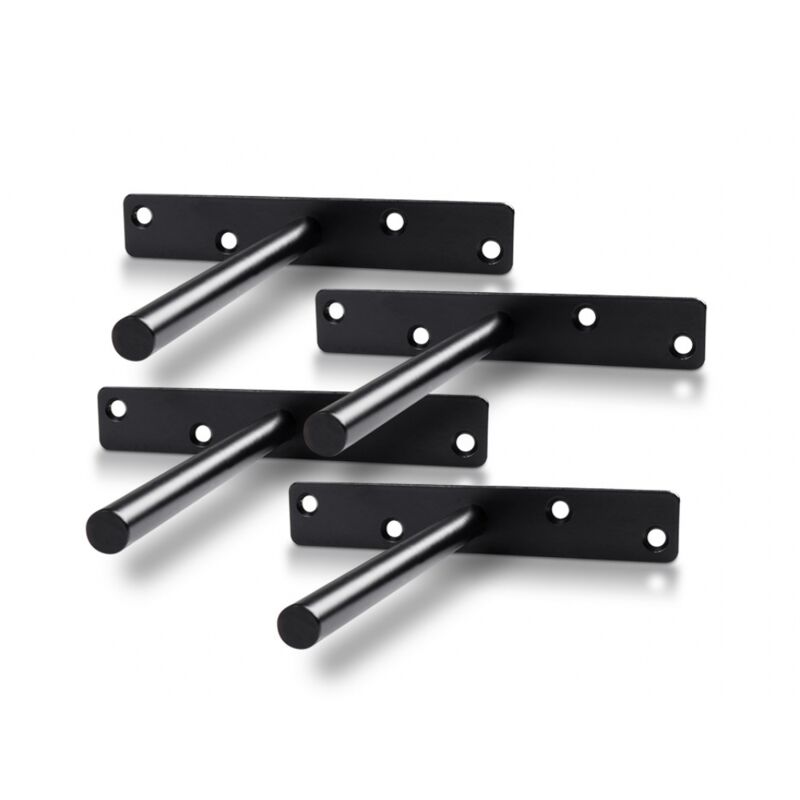 4 Pièces équerre étagère Invisible, Support Etagere en Fer, Fixation Etagere Murale Equerre Charge Lourde,20cm