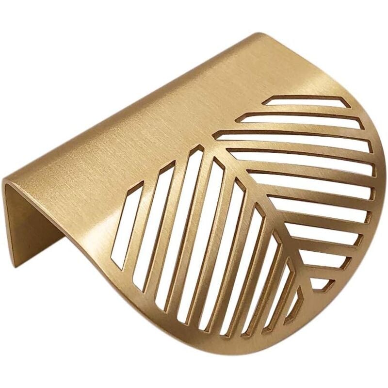 4 pièces Feuille Forme Armoire Tiroir Armoire Porte Laiton Or Meubles Poignées Poignées Cuisine Porte Tiroir Pull Boutons