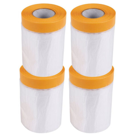 4 pièces film masquage antistatique rouleau 0.55x20m pré-collé pour peinture meuble