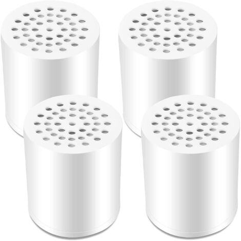 4 Pièces Filtre Anti Calcaire Douche, 20 Étapes Filtre Douche Anti Calcaire, Adoucisseur D'eau Douche Cartouche Filtrante – Réduit le Chlore Chimique