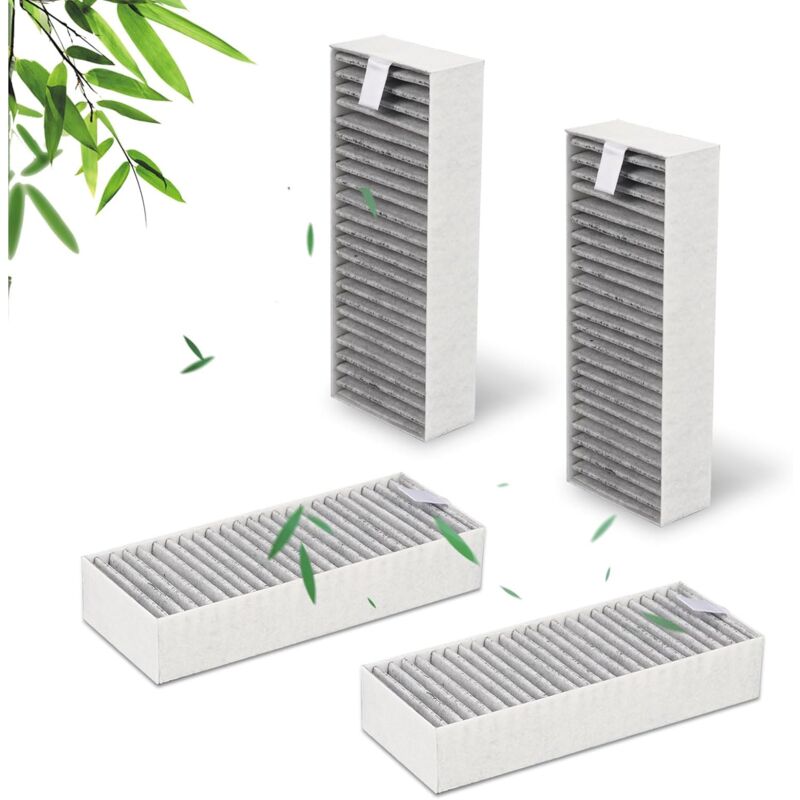 Shining House - 4 PièCes Filtre Charbon Actif Pour 17004796 HZ9VRCR0 Bosch HEZ9VRUD0 17004796 Neff 17004806 Z821VR0 Und Gaggenau Ca282111 Filtre