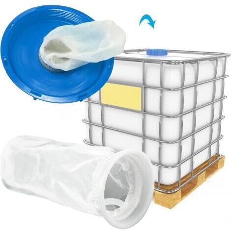 4 Pièces Filtre IBC en Nylon, Filtre pour Cuve IBC Filtre de Couvercle Nylon, Filtre à Eau de Pluie, Lavable Filtre de Couvercle en Nylon, Filtre de Remplacement pour Réservoir dEau