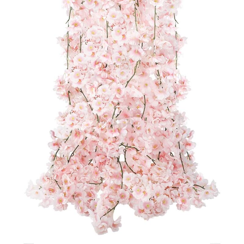 Dpzo - 4 Pièces Fleurs de Cerisier Artificielles, Vignes Suspendues en Soie pour Décoration de Mariage Kawaii
