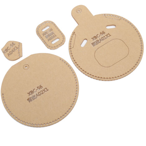 4 Pièces Gabarit Acrylique pour Portefeuille DIY - Moule Animaux pour Sac en Cuir Fait Main