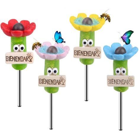 4 Pièces Gobelet à Boire pour Abeilles, Gobelet à Insectes pour Abeilles, Mangeoire à Abeilles, Gobelet d'Abeille pour le Jardin, Tasse à Boire pour Insectes Abeilles, Pour Pollinisateurs Assoiffés