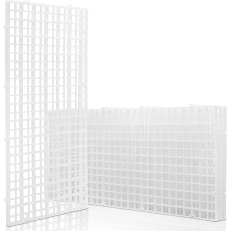 4 pièces grilles en Plastique pour Aquarium - 15 x 30 cm - Séparateurs pour Aquarium - pour Filtration et Protection du Fond - Blanc - sans Accessoires