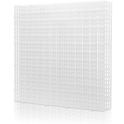 4 pièces grilles en Plastique pour Aquarium - 30 x 30 cm - Séparateurs pour Aquarium - pour Filtration et Protection du Fond - Blanc - sans Accessoires