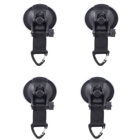 4 Pieces, Heavy Duty Suction Cup Anchor, Black Suction Cup Anchor, Multifunctional Car Suction Cup, for Tents Car Side Camping Tarp Accessory