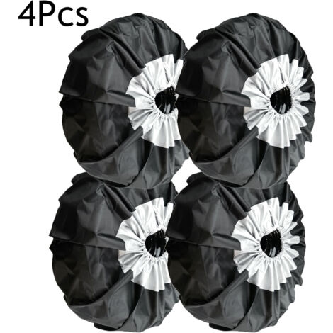 4 pièces housses de pneu, ensemble de housses de pneu de secours, protections solaires UV imperméables pour pneus Oxford, pour camping-car, camping-car, remorque, camion, 80 cm  47 cm