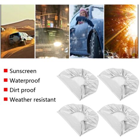 4 Pièces Housses de Protection Argent pour Roues 27"-29" - Voiture, SUV, Jeep, Camping-car