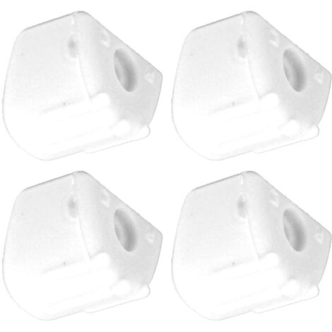 4 pièces Housses de Protection pour Amortisseurs RC 1/8, Résistantes aux Chocs et à l'Abrasion, Couleur Blanc