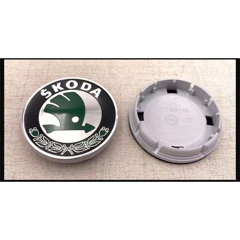 4 Pieces Hub Caps, Wheel Covers, Wheel Center Caps, Hub Cap Kit, Car Center Wheel Covers Rim Caps with Logo, Universal Wheel Center Cap, Green (56 mm)