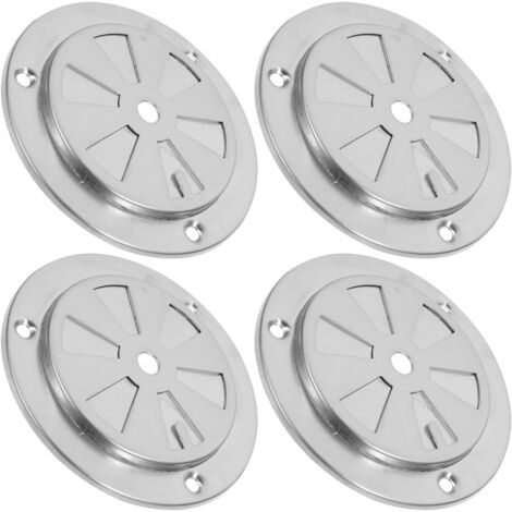 4 Pièces Kit Ventilation Acier Inoxydable pour Barbecue Couvercles Ronds
