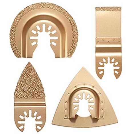 4 Pièces - Lame De Scie - Accessoire Multifonction - Coupe Carrelage Et Enlèvement De Coulis - Pour Outils Oscillants - Carbure - 35mm Et 65mm