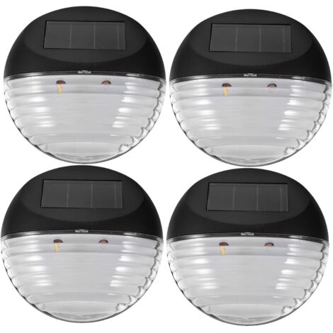 4 Pièces Lampes Solaire de Jardin Étanche LED pour Escaliers et Clôtures